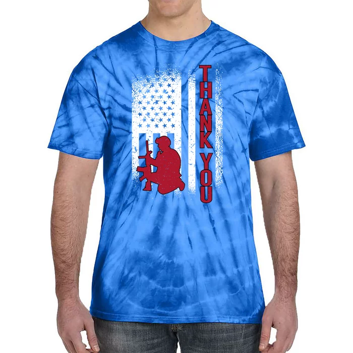 Thank You Honor The Soldiers Memorial Day Funny Gift Tie-Dye T-Shirt