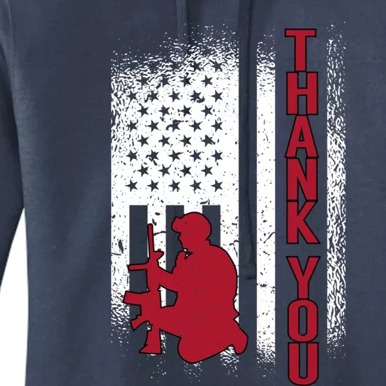 Thank You Honor The Soldiers Memorial Day Funny Gift Women's Pullover Hoodie