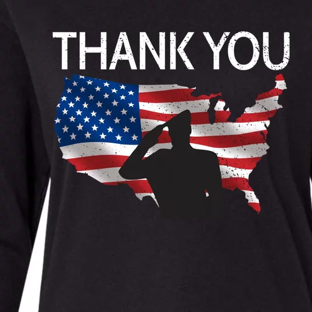 Thank You Honor The Soldiers Salute Memorial Day Gift Womens Cotton Relaxed Long Sleeve T-Shirt