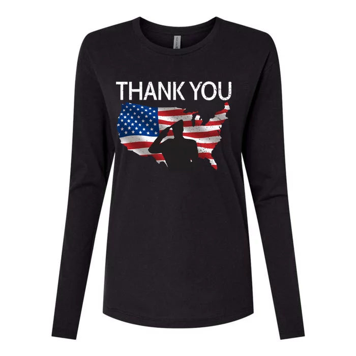 Thank You Honor The Soldiers Salute Memorial Day Gift Womens Cotton Relaxed Long Sleeve T-Shirt