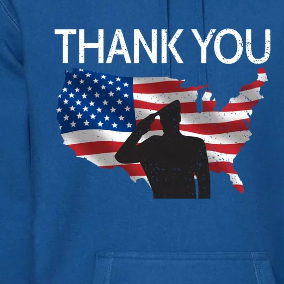 Thank You Honor The Soldiers Salute Memorial Day Gift Premium Hoodie