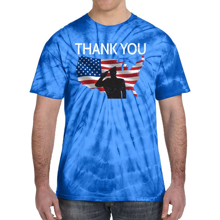 Thank You Honor The Soldiers Salute Memorial Day Gift Tie-Dye T-Shirt