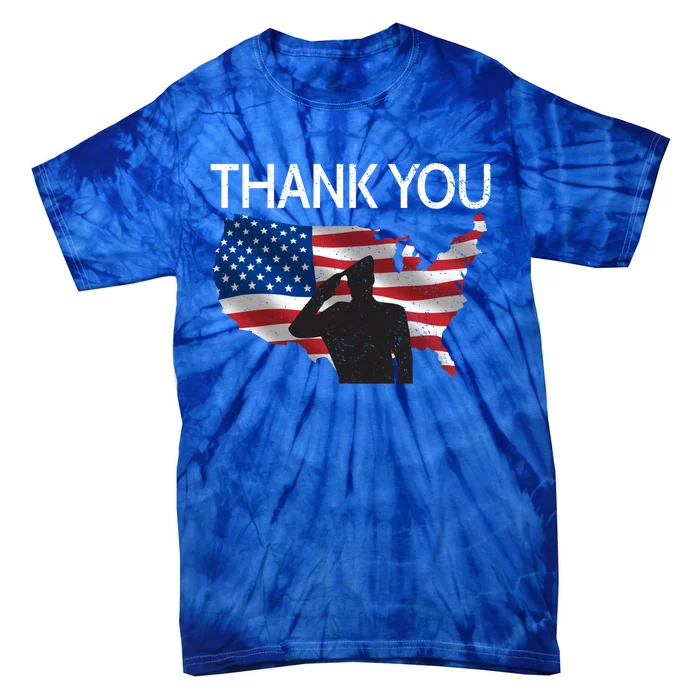 Thank You Honor The Soldiers Salute Memorial Day Gift Tie-Dye T-Shirt