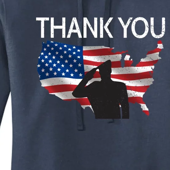 Thank You Honor The Soldiers Salute Memorial Day Gift Women's Pullover Hoodie