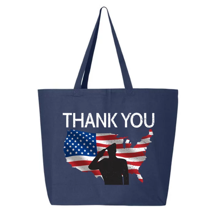 Thank You Honor The Soldiers Salute Memorial Day Gift 25L Jumbo Tote