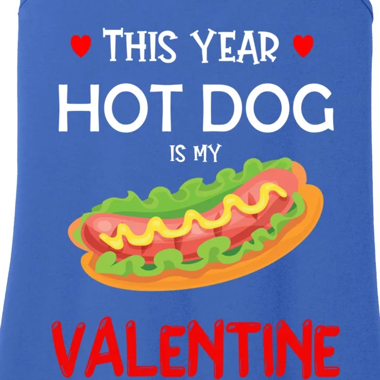 This Year Hot Dog Is My Valentine Sausage Lover Food Jokes Gift Ladies Essential Tank