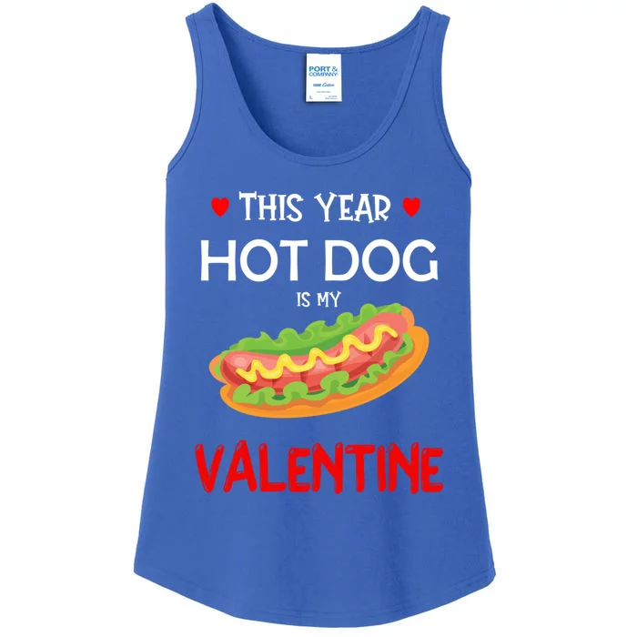 This Year Hot Dog Is My Valentine Sausage Lover Food Jokes Gift Ladies Essential Tank