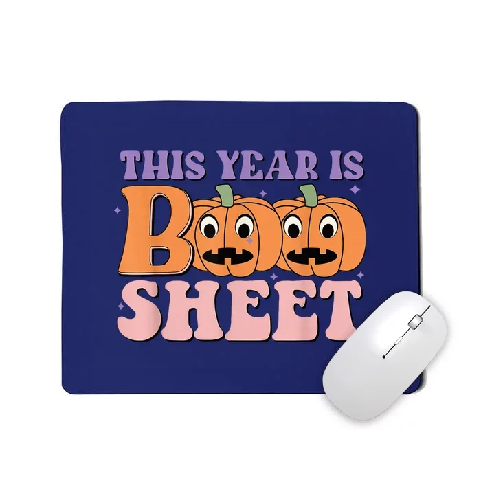 This Year Is Boo Sheet Pumpkin Boy Girls Funny Halloween Mousepad