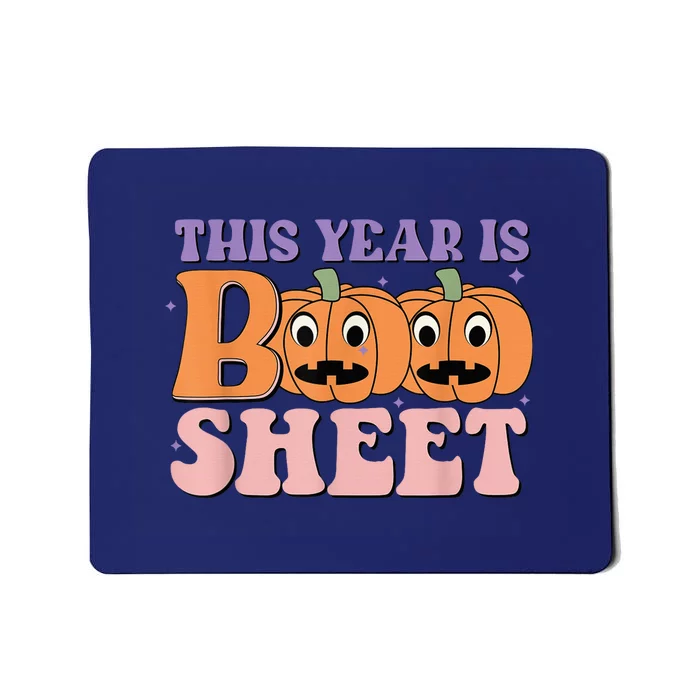 This Year Is Boo Sheet Pumpkin Boy Girls Funny Halloween Mousepad