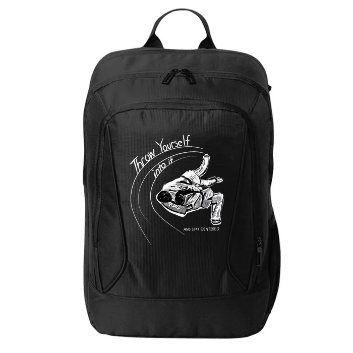 Throw Yourself Into It And Stay Centered JudoMartial Arts City Backpack