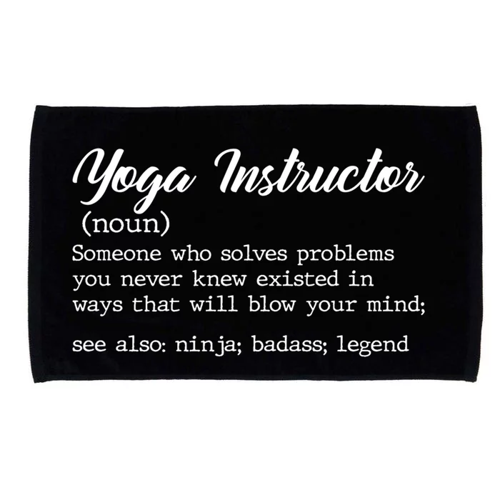 Teacher Yoga Instructor Definition Gift Microfiber Hand Towel