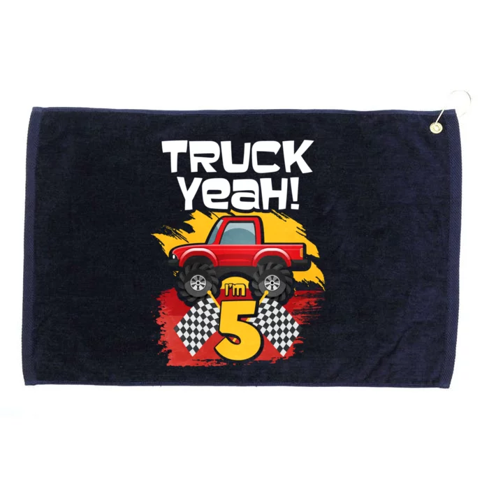 Truck Yeah Im 5 Funny Gift Grommeted Golf Towel