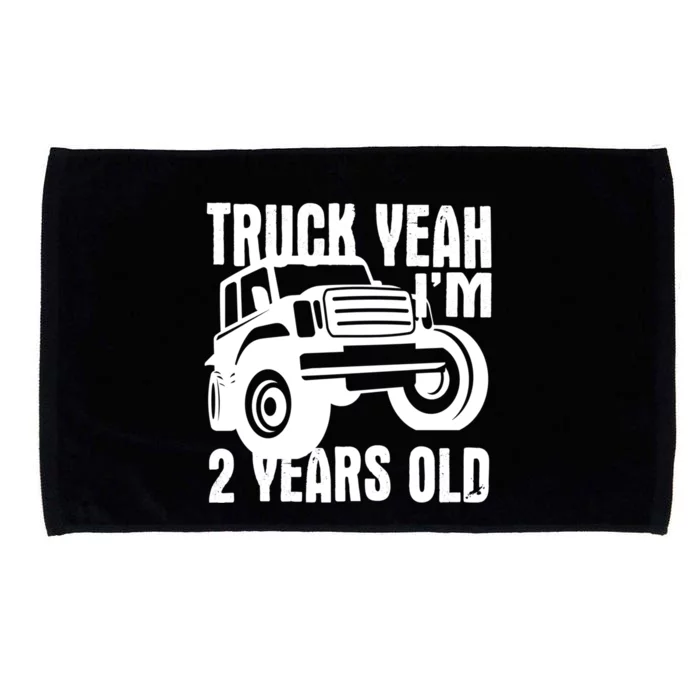 Truck Yeah Im 2 Years Old Funny 2nd Birthday Meaningful Gift Microfiber Hand Towel