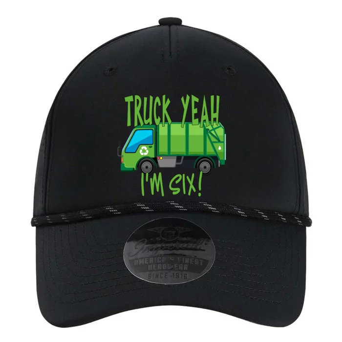 Truck Yeah Im Six Garbage Truck For 6 Year Birthday Meaningful Gift Performance The Dyno Cap