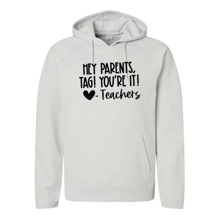 Tag YouRe It Dear Parents Performance Fleece Hoodie