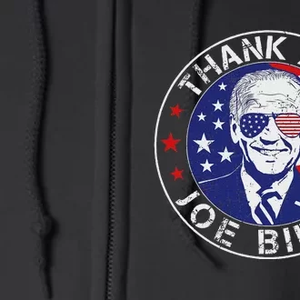 Thank You Joe Biden Usa Flag President Thanks Joe Full Zip Hoodie