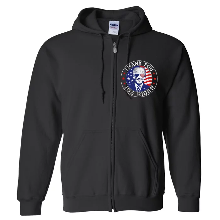 Thank You Joe Biden Usa Flag President Thanks Joe Full Zip Hoodie