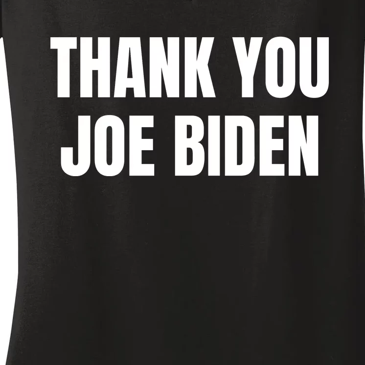 Thank You Joe Biden Usa Flag President Women's V-Neck T-Shirt