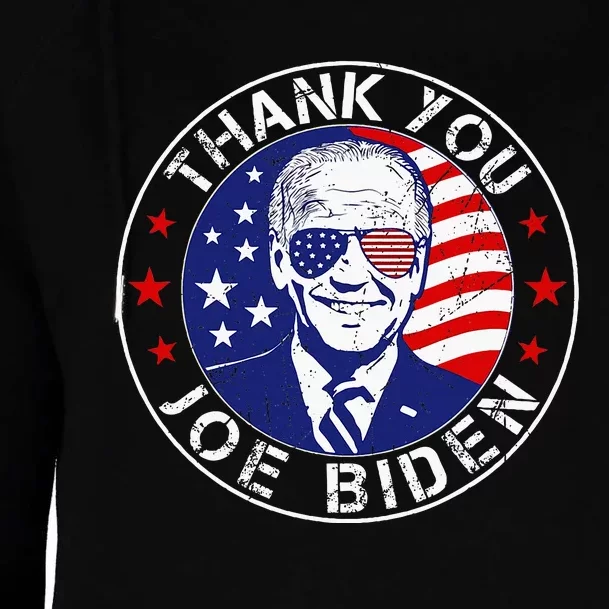 Thank You Joe Biden Usa Flag President Thanks Joe Womens Funnel Neck Pullover Hood