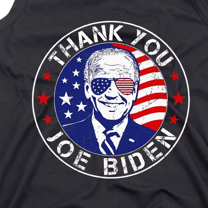 Thank You Joe Biden Usa Flag President Thanks Joe Tank Top