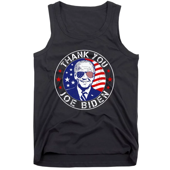 Thank You Joe Biden Usa Flag President Thanks Joe Tank Top