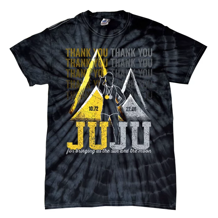 Thank You Juju Proud And Patriotic Saint Lucia Flag Pitons Tie-Dye T-Shirt