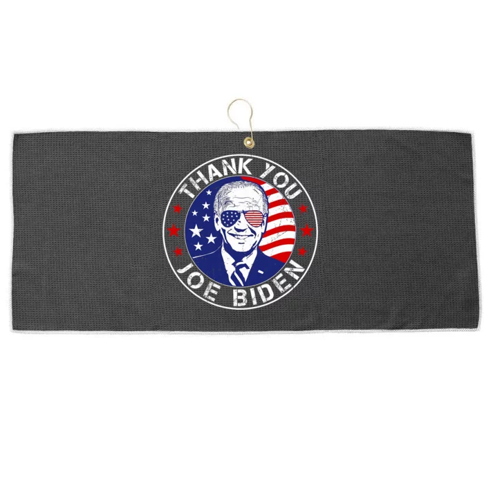 Thank You Joe Biden Usa Flag President Thanks Joe Large Microfiber Waffle Golf Towel