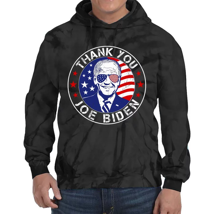 Thank You Joe Biden Usa Flag President Thanks Joe Tie Dye Hoodie