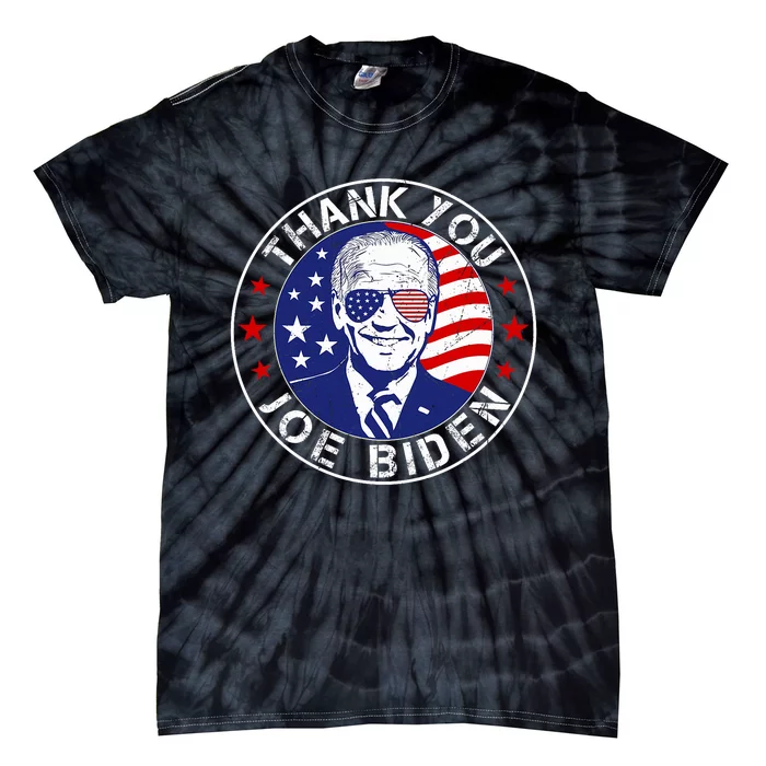 Thank You Joe Biden Usa Flag President Thanks Joe Tie-Dye T-Shirt