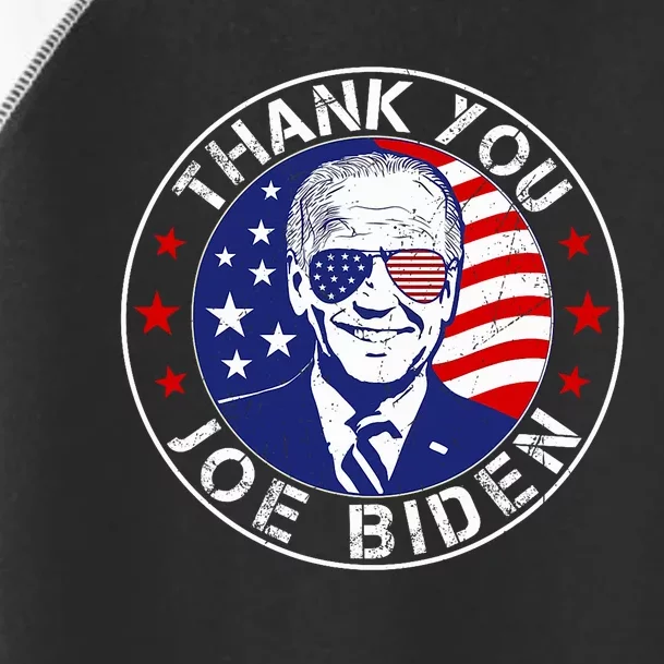 Thank You Joe Biden Usa Flag President Thanks Joe Toddler Fine Jersey T-Shirt