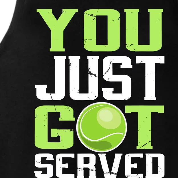 Tennis You Just Got Served Tennis Fans Ladies Tri-Blend Wicking Tank