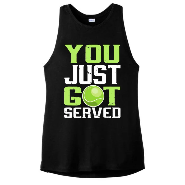 Tennis You Just Got Served Tennis Fans Ladies Tri-Blend Wicking Tank