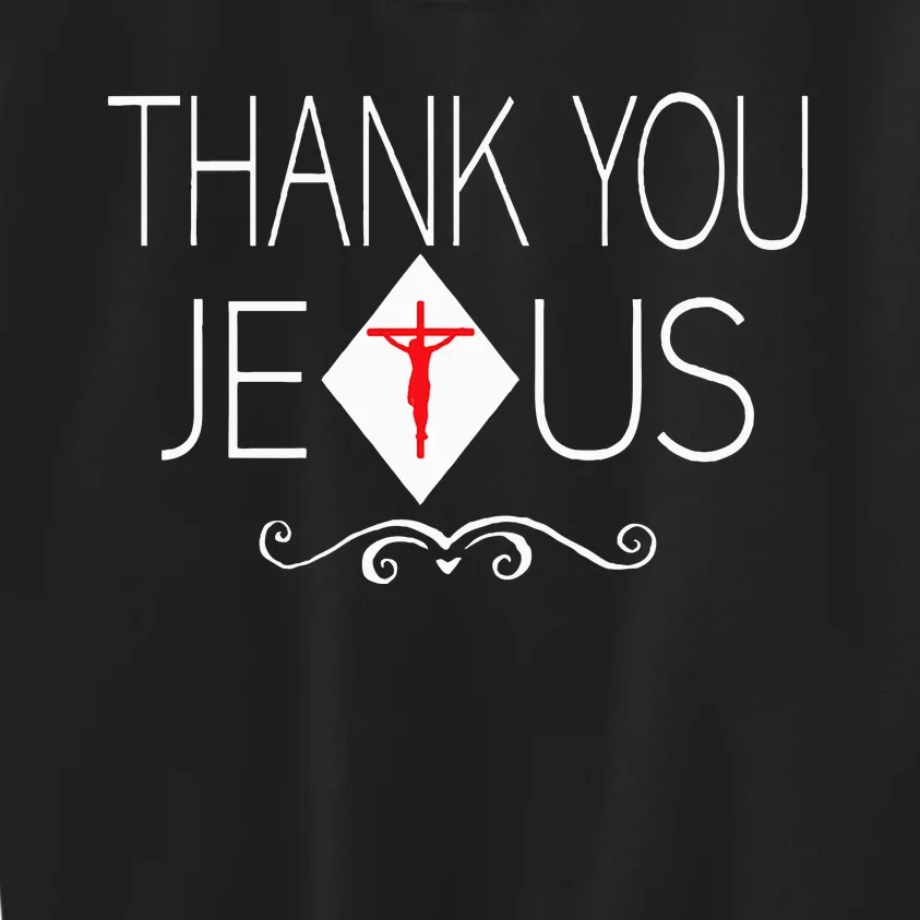 Thank You Jesus Love Jesus Christian Christmas Kids Sweatshirt