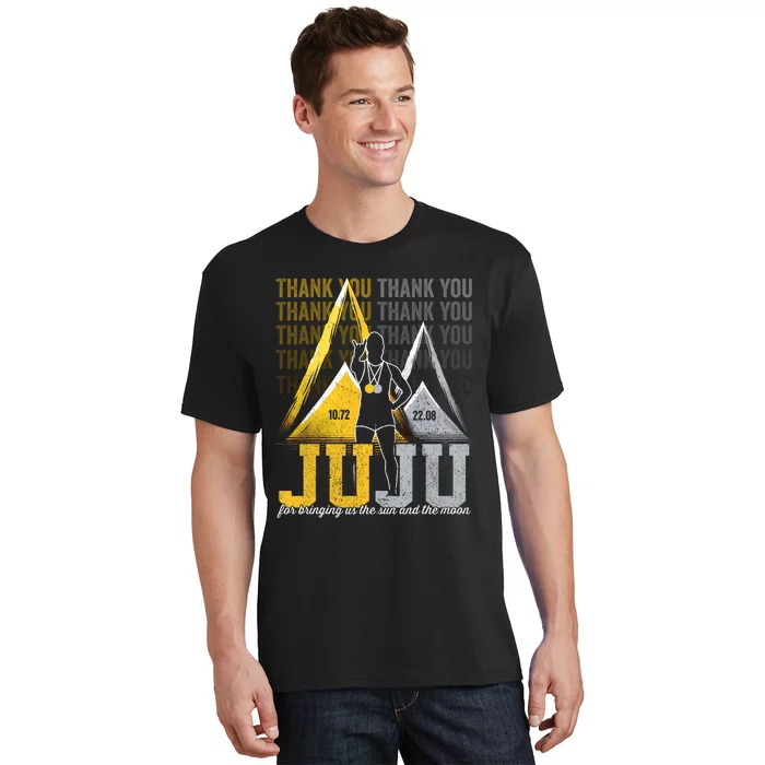 Thank You Juju Proud And Patriotic Saint Lucia Flag Pitons T-Shirt