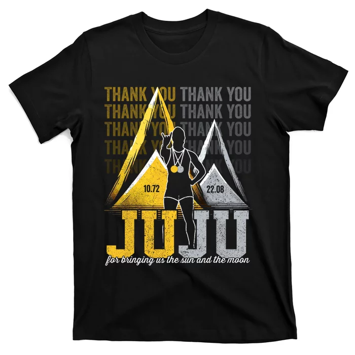 Thank You Juju Proud And Patriotic Saint Lucia Flag Pitons T-Shirt