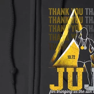 Thank You Juju Proud And Patriotic Saint Lucia Flag Pitons Full Zip Hoodie