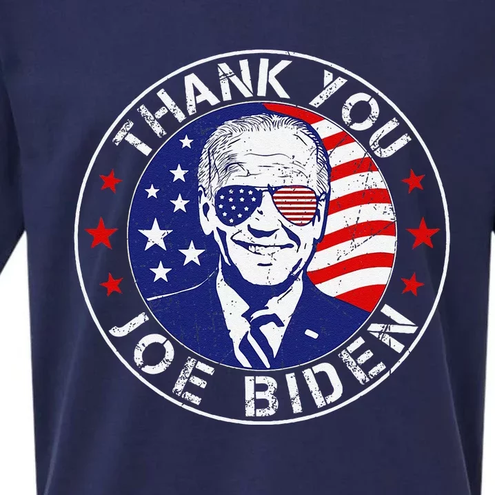 Thank You Joe Biden Usa Flag President Thanks Joe Sueded Cloud Jersey T-Shirt