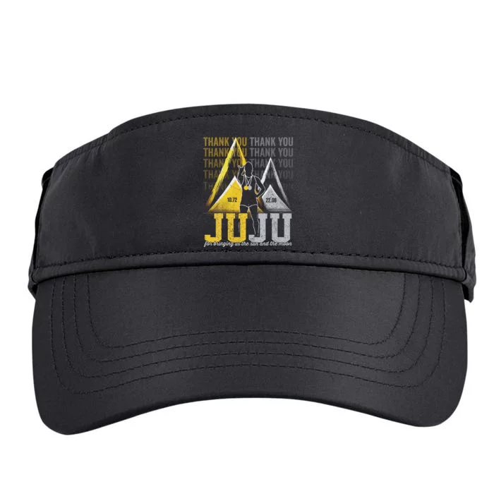 Thank You Juju Proud And Patriotic Saint Lucia Flag Pitons Adult Drive Performance Visor