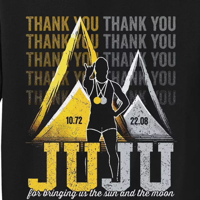 Thank You Juju Proud And Patriotic Saint Lucia Flag Pitons Tall Sweatshirt