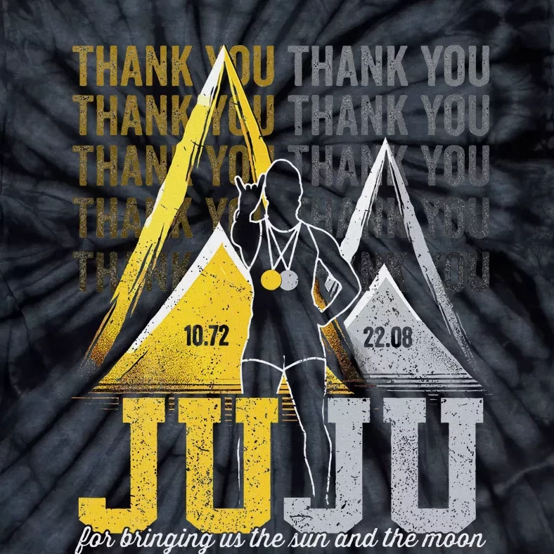 Thank You Juju Proud And Patriotic Saint Lucia Flag Pitons Tie-Dye T-Shirt