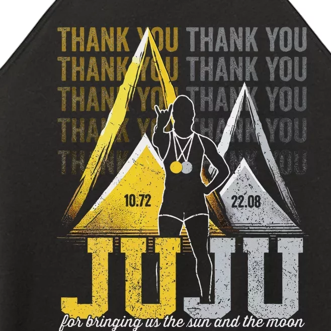 Thank You Juju Proud And Patriotic Saint Lucia Flag Pitons Women’s Perfect Tri Rocker Tank