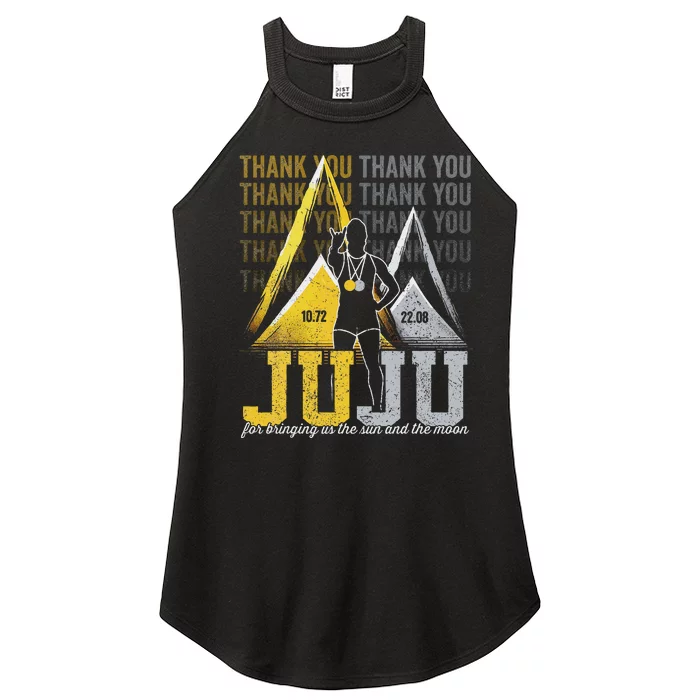 Thank You Juju Proud And Patriotic Saint Lucia Flag Pitons Women’s Perfect Tri Rocker Tank