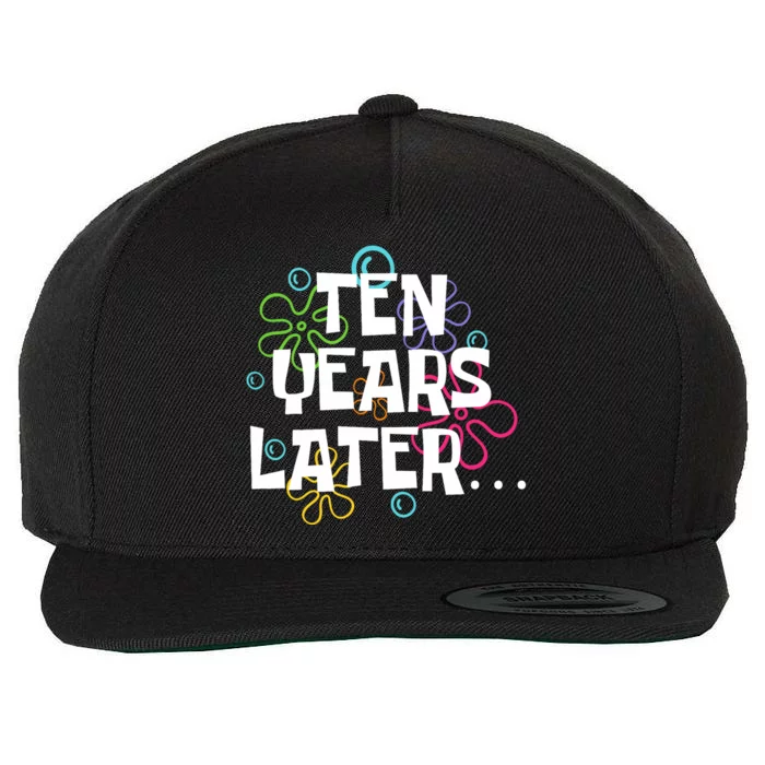 Ten Years Later Funny Meme 10 Years Old 10th Birthday Party Wool Snapback Cap