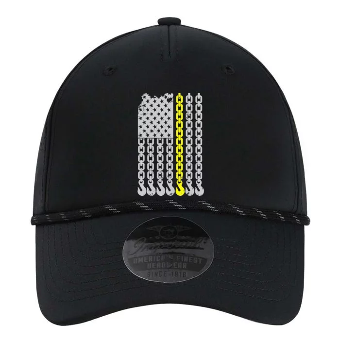 Thin Yellow Line Chain Hook American Flag Tow Truck Driver Performance The Dyno Cap