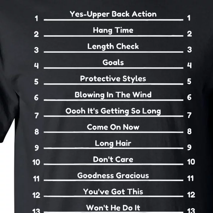 Track Your Long Natural Hair Length Check Hair Tall T-Shirt