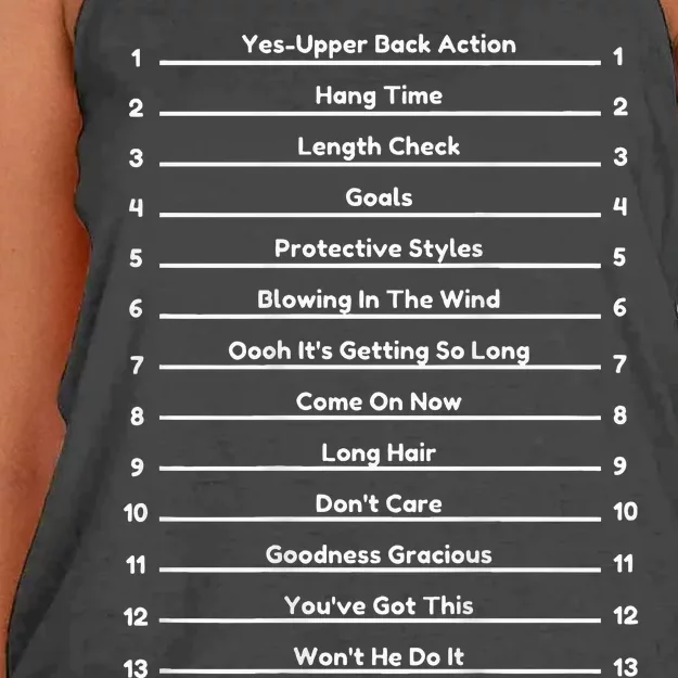 Track Your Long Natural Hair Length Check Hair Women's Knotted Racerback Tank