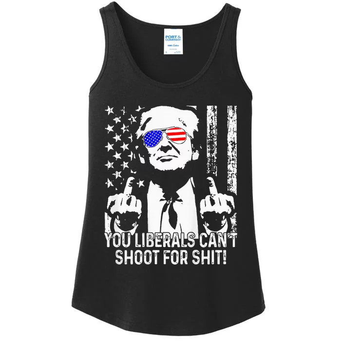 Trump You Liberals CanT Shoot For Shit Ladies Essential Tank