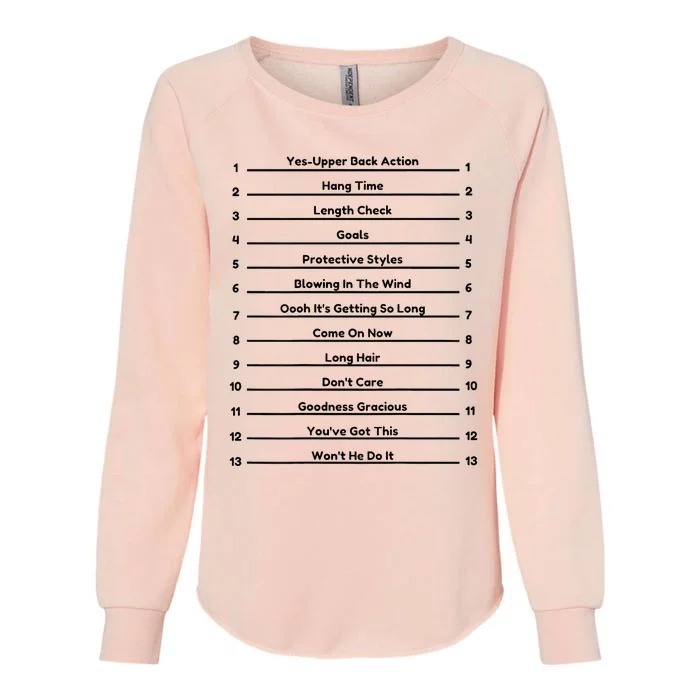 Track Your Long Natural Hair Length Check Hair Womens California Wash Sweatshirt