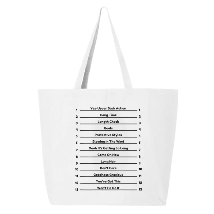 Track Your Long Natural Hair Length Check Hair 25L Jumbo Tote