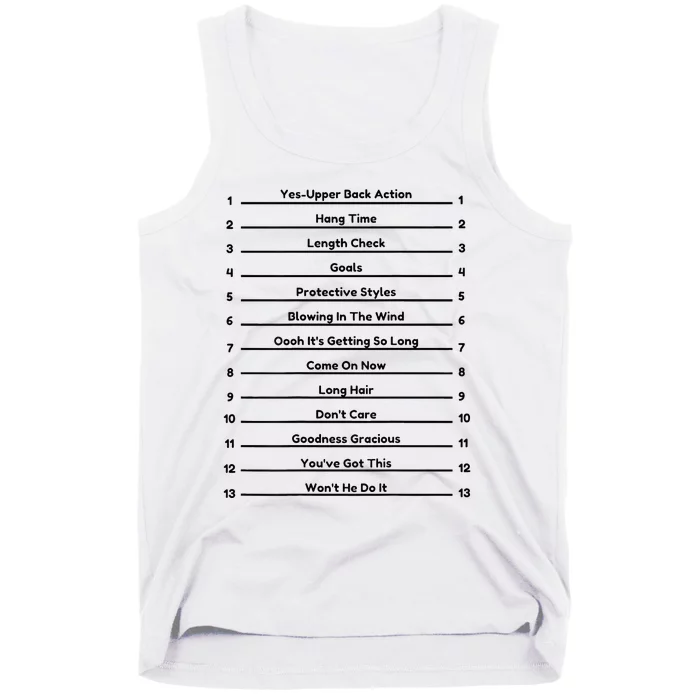 Track Your Long Natural Hair Length Check Hair Tank Top